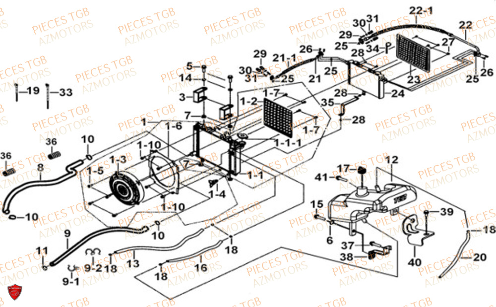 REFROIDISSEMENT TGB BLADE 600 FLX