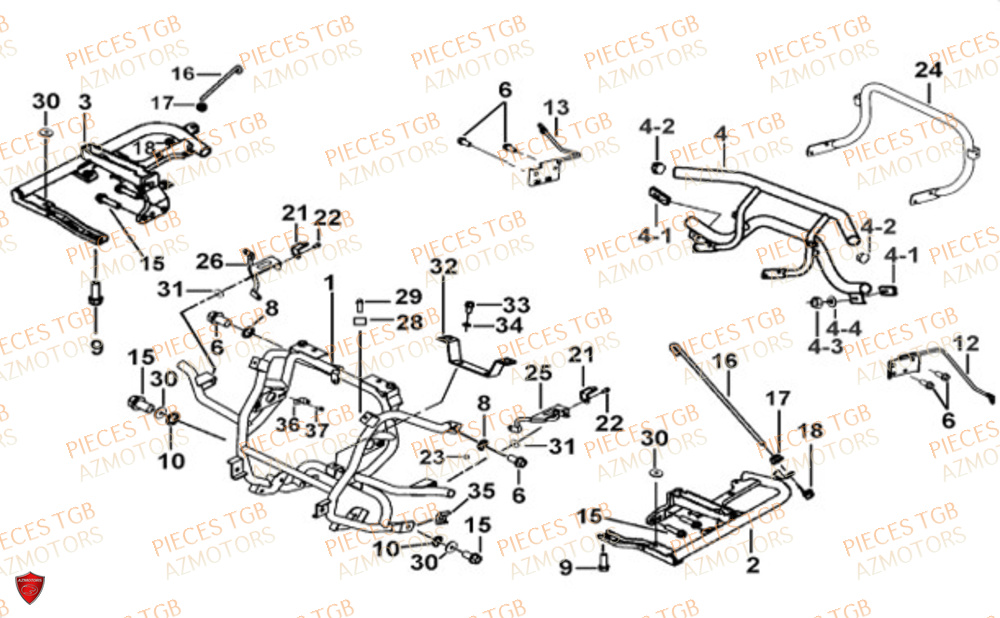 Support Pare Chocs TGB Pieces TGB BLADE 600 FLX EPS