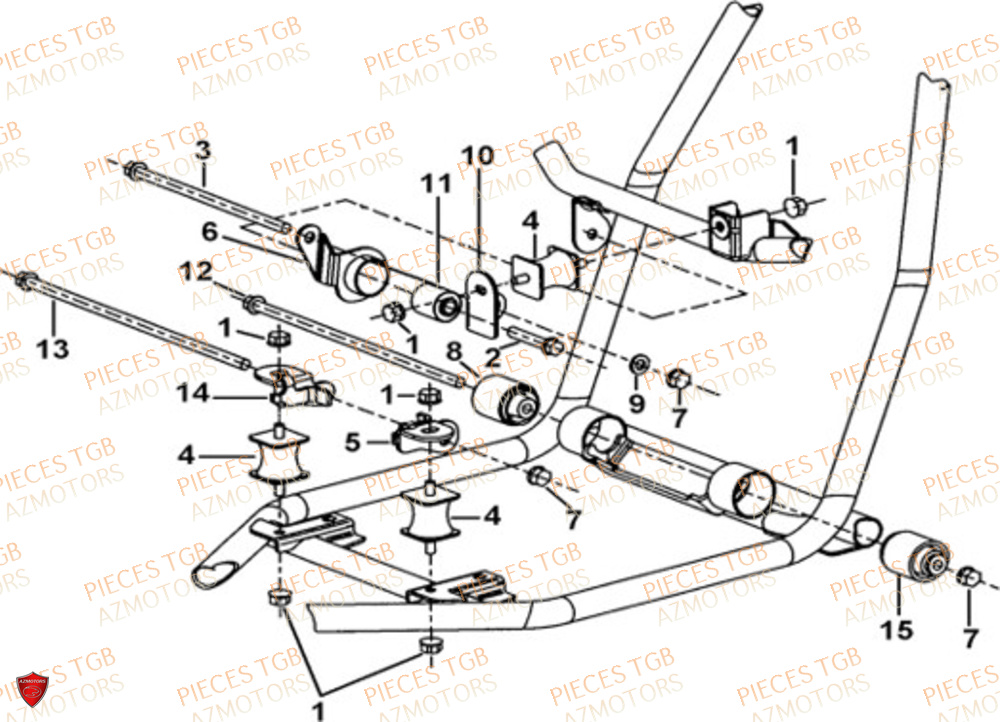 Supports Moteur TGB Pieces TGB BLADE 600 FLX EPS