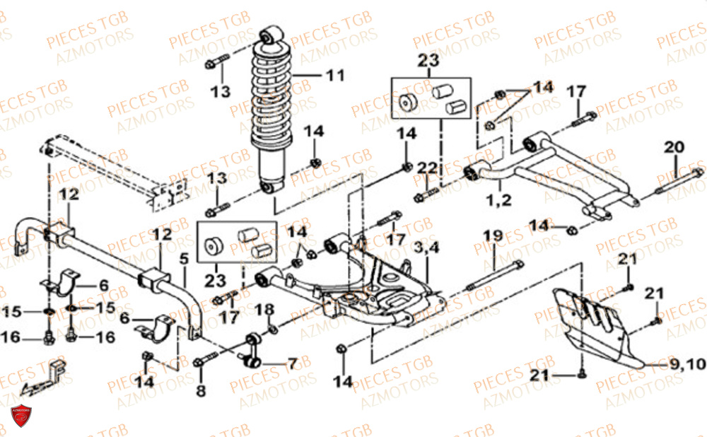 Suspension Arriere TGB Pieces TGB BLADE 600 FLX EPS