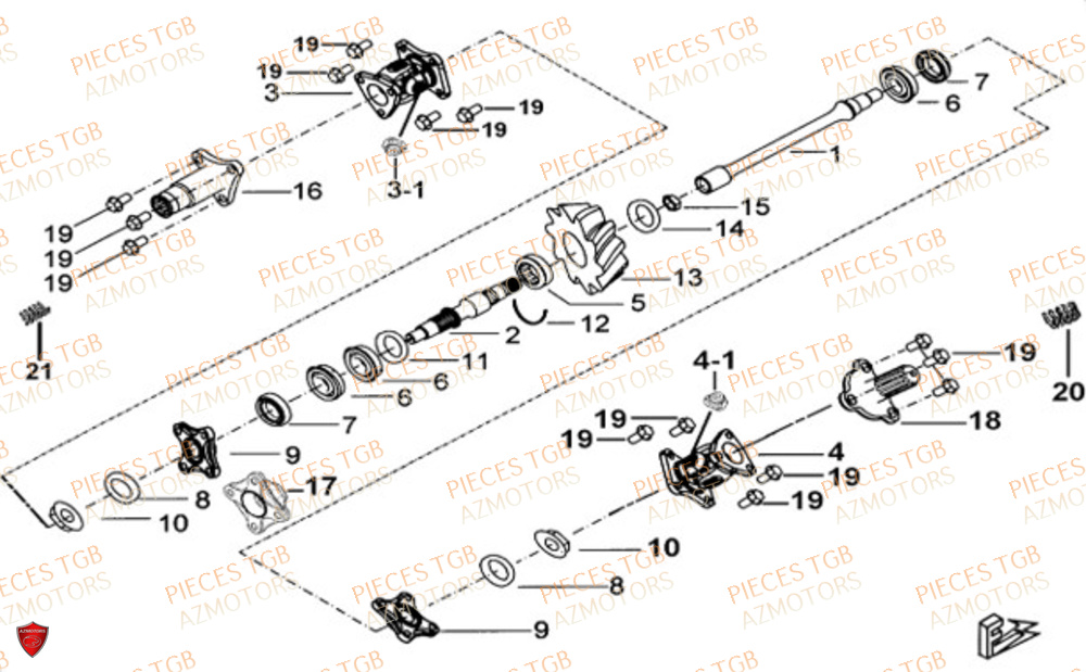 Transmission TGB Pieces TGB BLADE 600 FLX EPS