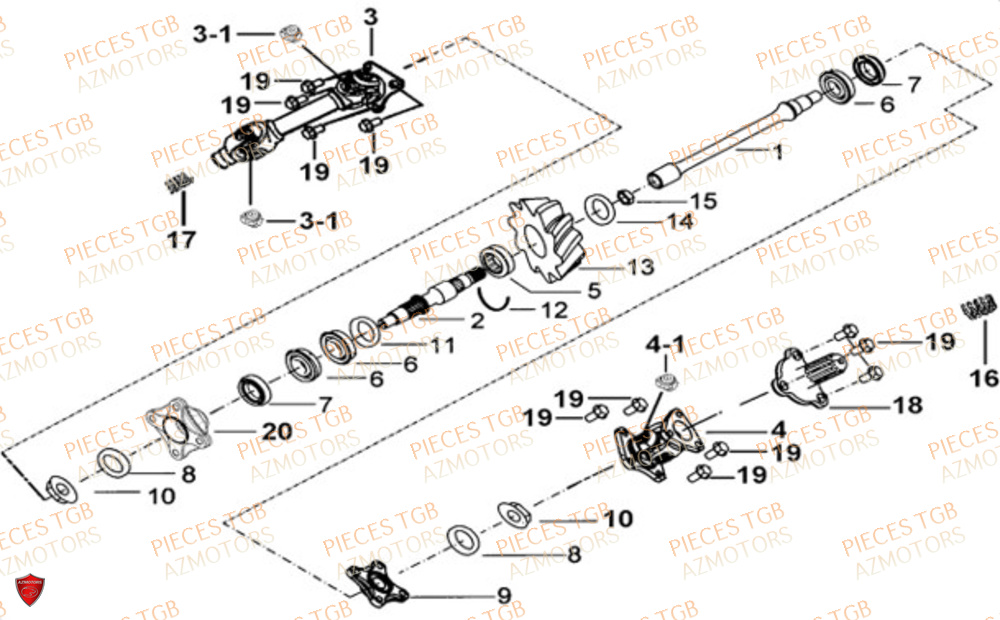 Cardan De Transmission TGB Pieces TGB BLADE 600 LTX ABS