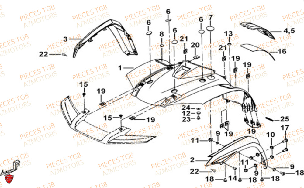 CARROSSERIE AVANT TGB BLADE 600 LTX ABS