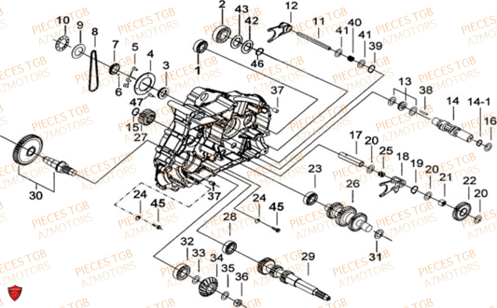 Carter Moteur 2 TGB Pieces TGB BLADE 600 LTX ABS