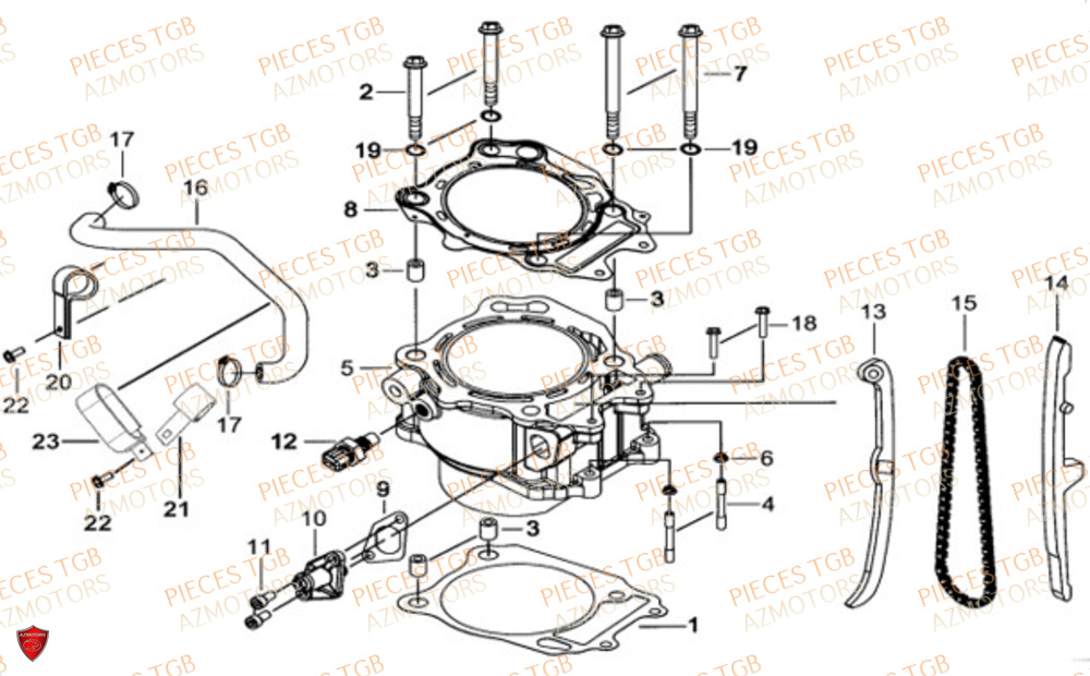 Cylindre TGB Pieces TGB BLADE 600 LTX ABS