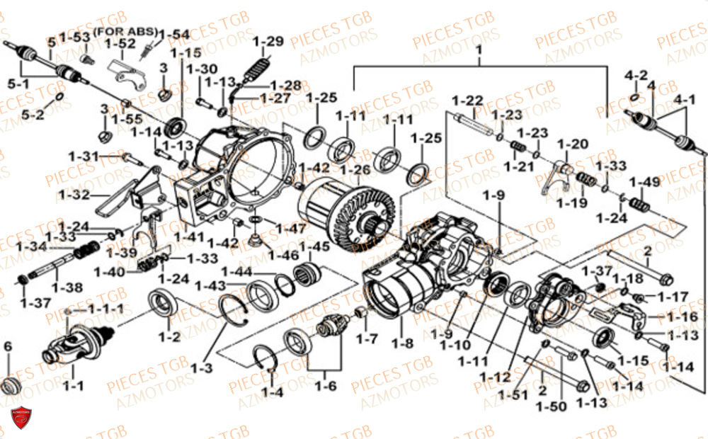 DIFFERENTIEL AVANT TGB BLADE 600 LTX ABS