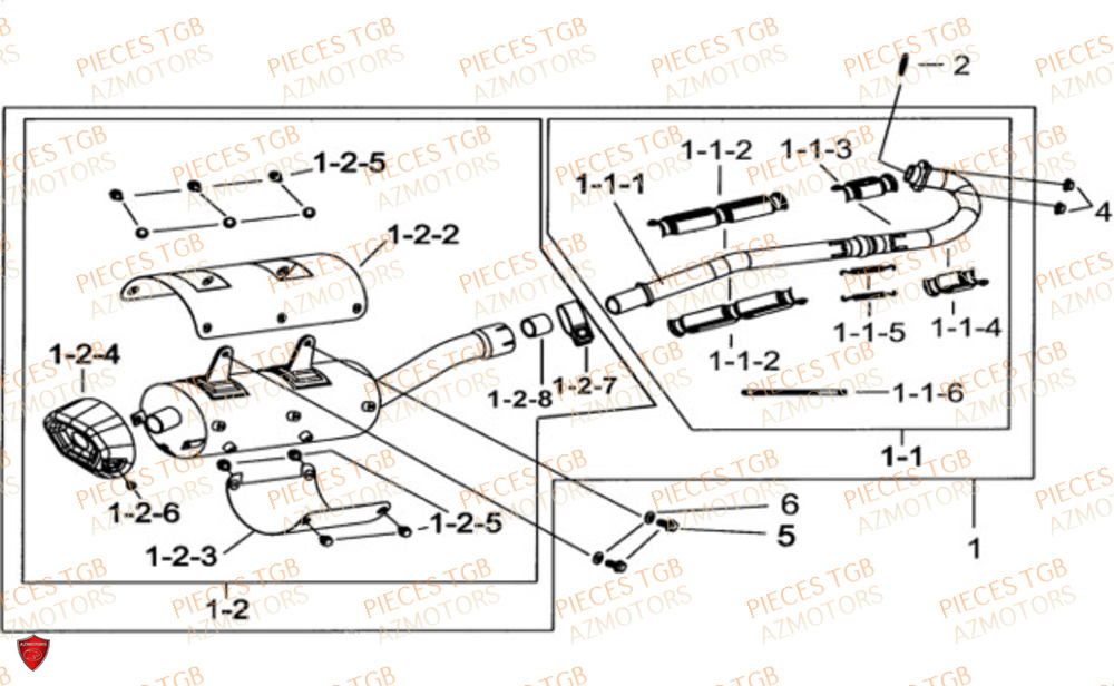 Echappement TGB Pieces TGB BLADE 600 LTX ABS