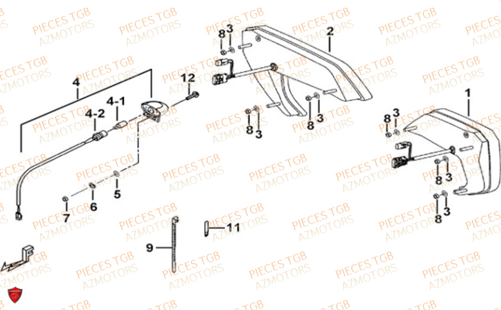 Eclairage Arriere Led TGB Pieces TGB BLADE 600 LTX ABS