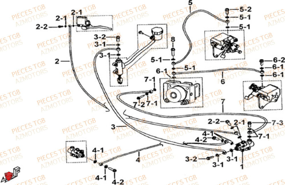 FREIN ARRIERE TGB BLADE 600 LTX ABS