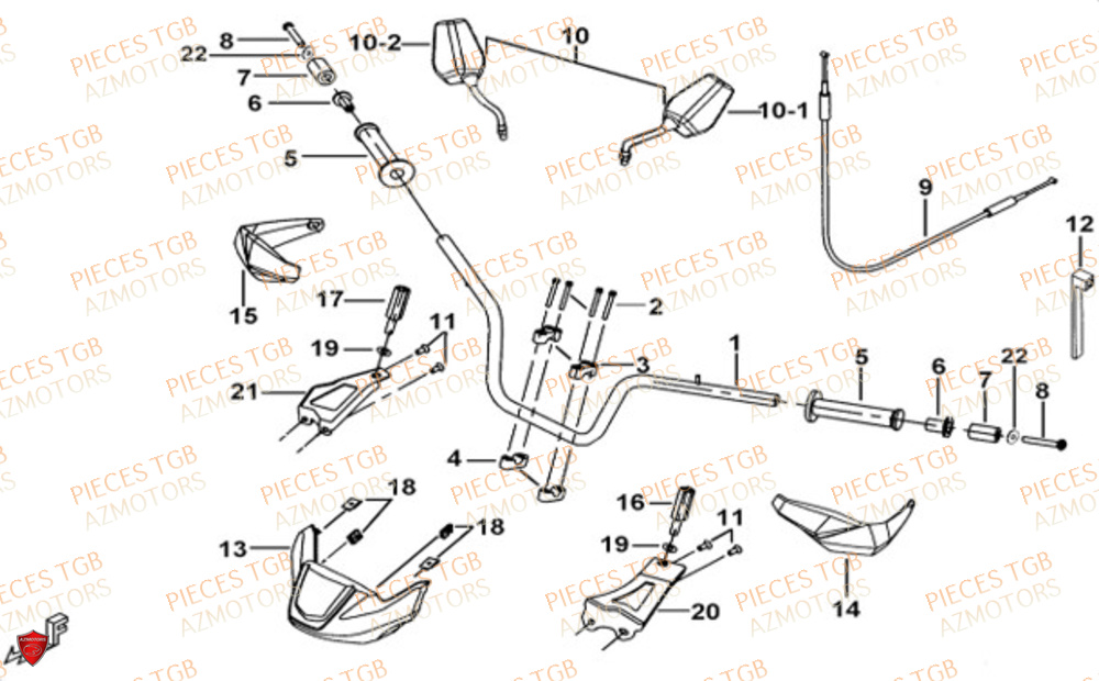 Guidon TGB Pieces TGB BLADE 600 LTX ABS