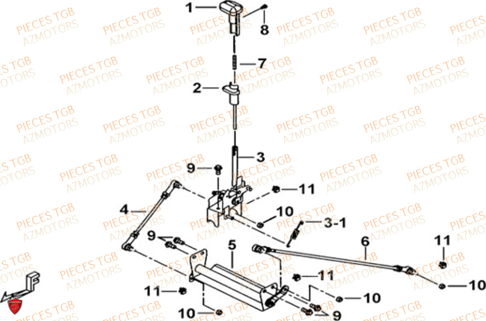 Levier De Vitesses TGB Pieces TGB BLADE 600 LTX ABS