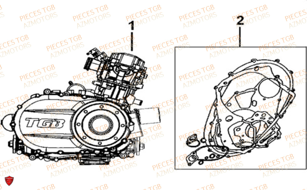 Moteur TGB Pieces TGB BLADE 600 LTX ABS