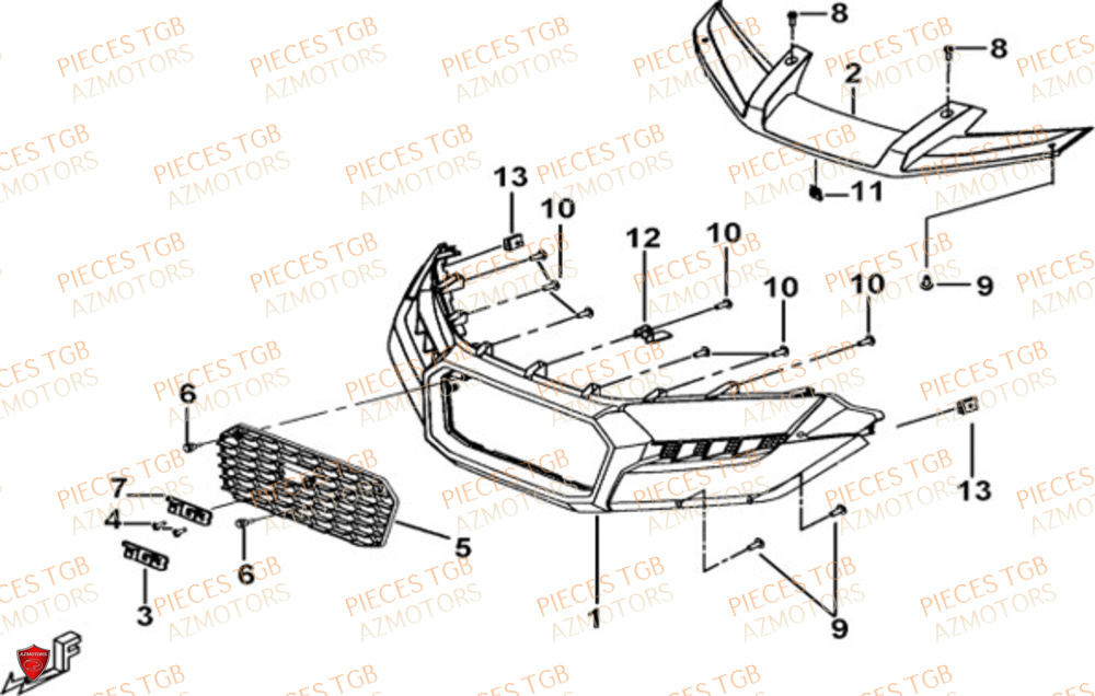 Pare Chocs TGB Pieces TGB BLADE 600 LTX ABS