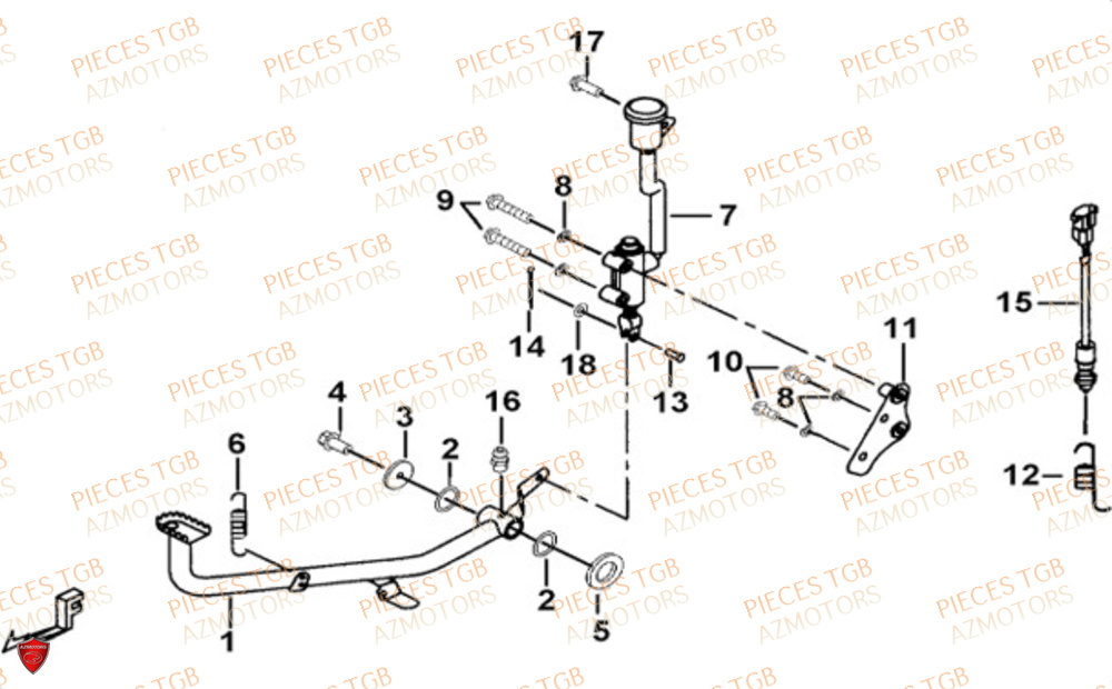 Pedale De Frein TGB Pieces TGB BLADE 600 LTX ABS