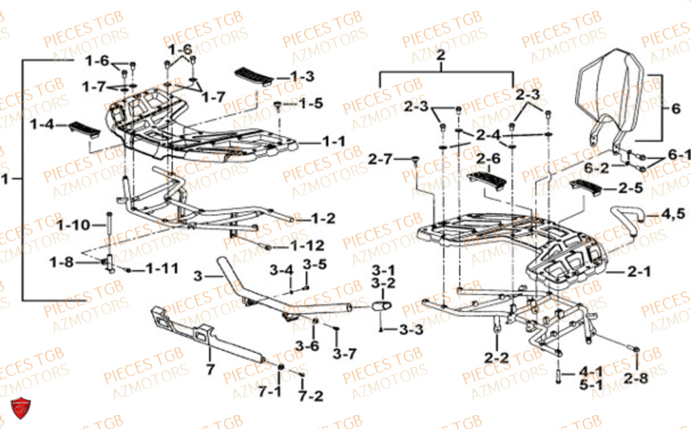 PORTE BAGAGE OPTION TGB BLADE 600 LTX ABS