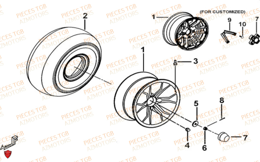 Roues Avant TGB Pieces TGB BLADE 600 LTX ABS