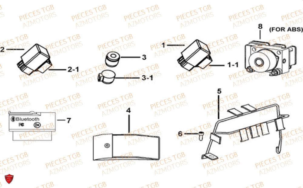 Supports TGB Pieces TGB BLADE 600 LTX ABS