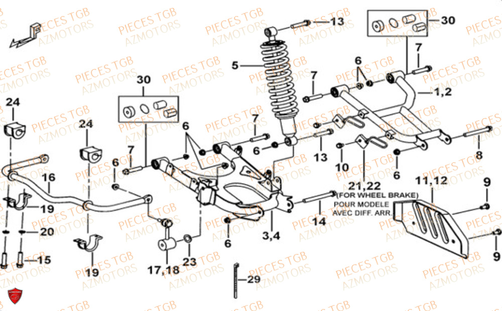 Suspension Arriere TGB Pieces TGB BLADE 600 LTX ABS