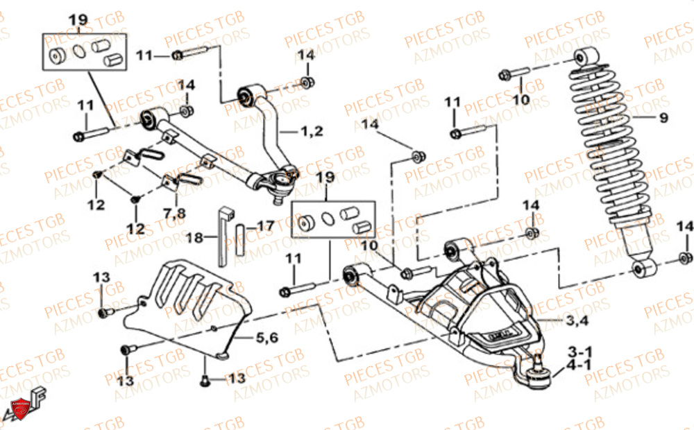 SUSPENSION AVANT TGB BLADE 600 LTX ABS