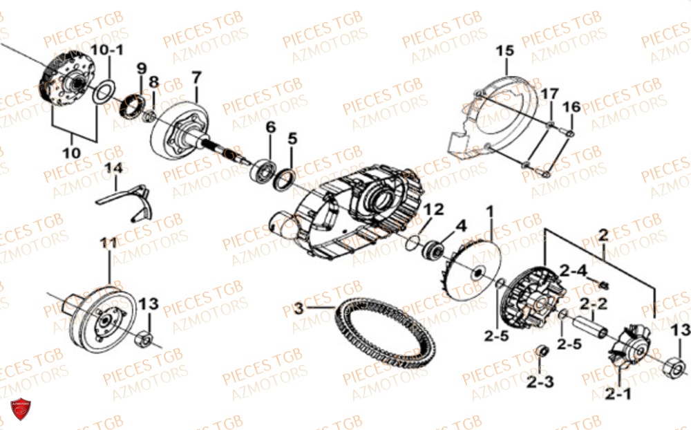 VARIATEUR TGB BLADE 600 LTX ABS