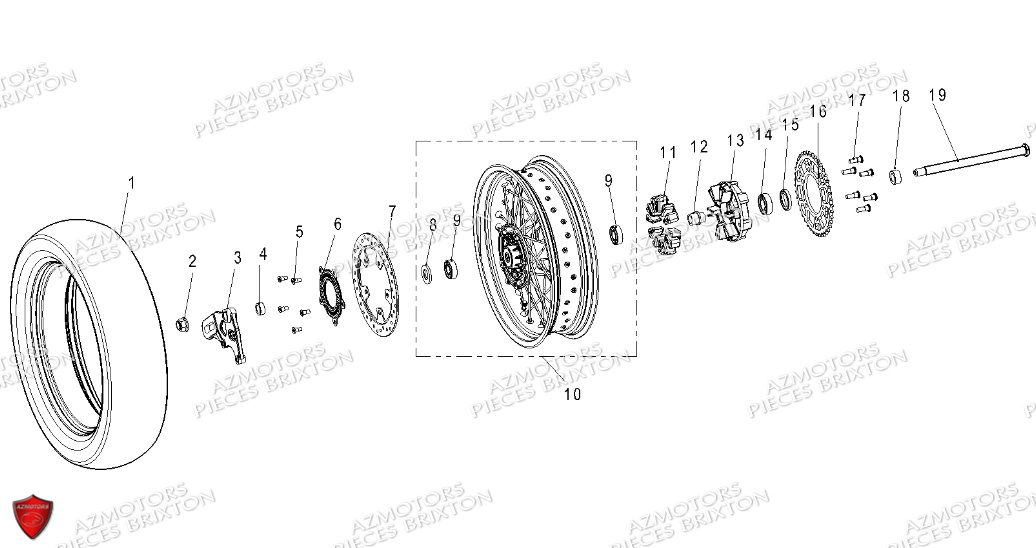 Roue Arriere BRIXTON Pièces Brixton CROMWELL 1200 X