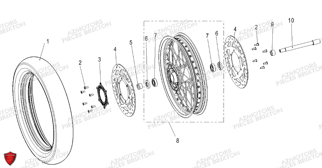 ROUE AVANT BRIXTON BRIXTON CROMWELL 1200 X