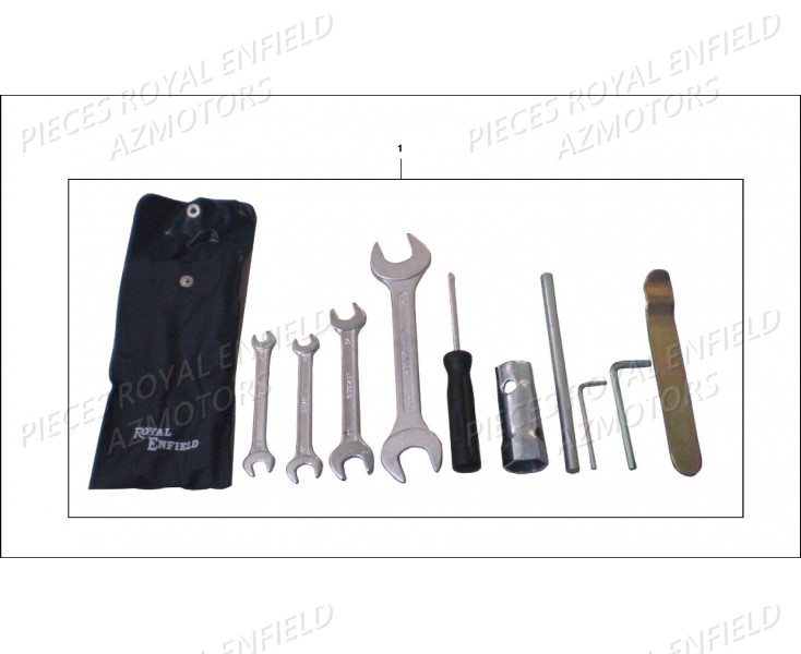 Boite A Outils ROYAL ENFIELD Pieces ROYAL ENFIELD BULLET STANDARD (E3) BLACK/FOREST GREEN/MARSH GREY (2013-2016)