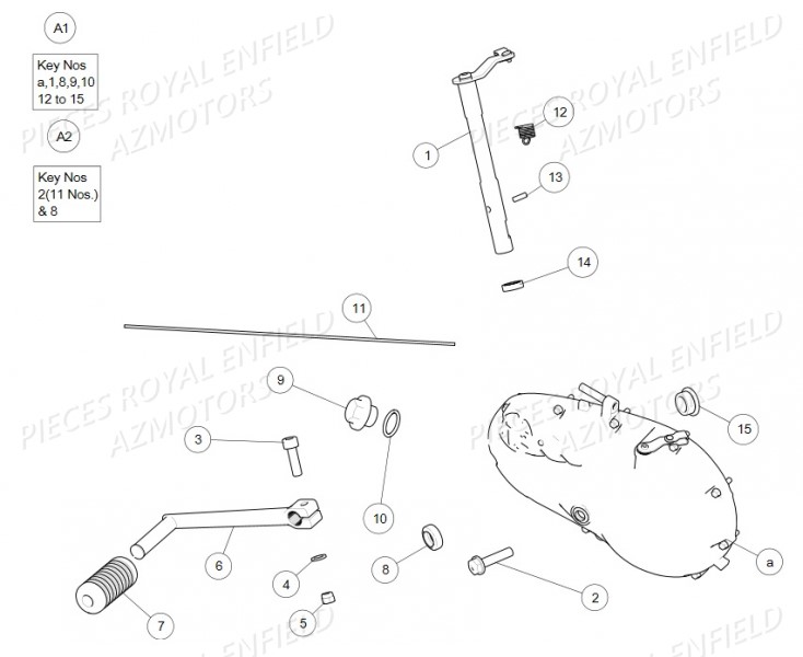 Carter Embrayage ROYAL ENFIELD Pieces ROYAL ENFIELD BULLET TRIAL 500 RED (2019-2020)