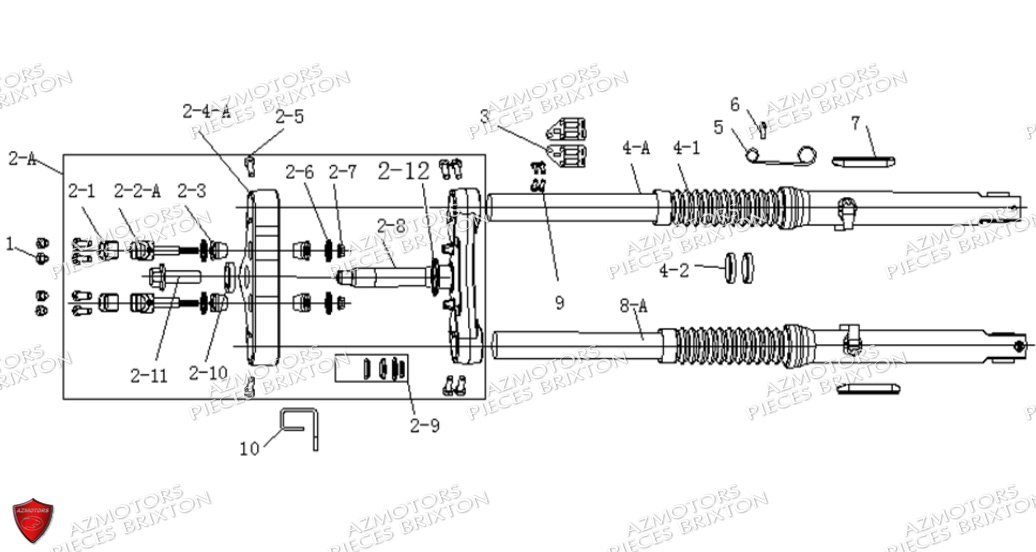 Fourche BRIXTON Pièces Brixton BX 125 S