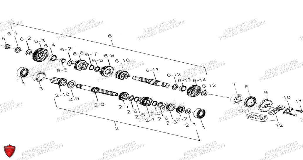 SYSTEME TRANSMISSION BRIXTON Brixton BX 125 S