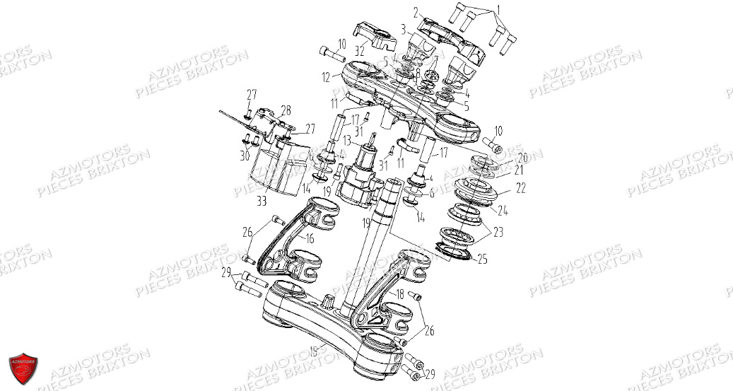 Guidon Te De Fourche BRIXTON Pièces Brixton Cromwell 1200