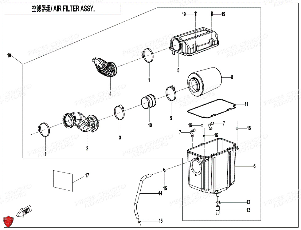 BOITE A AIR CFMOTO CFORCE 625 L7E EPS 2020