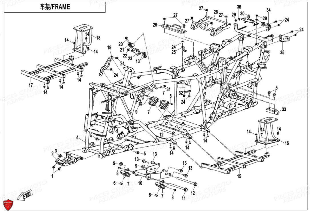 CHASSIS CFMOTO CFORCE 625 L7E EPS 2020