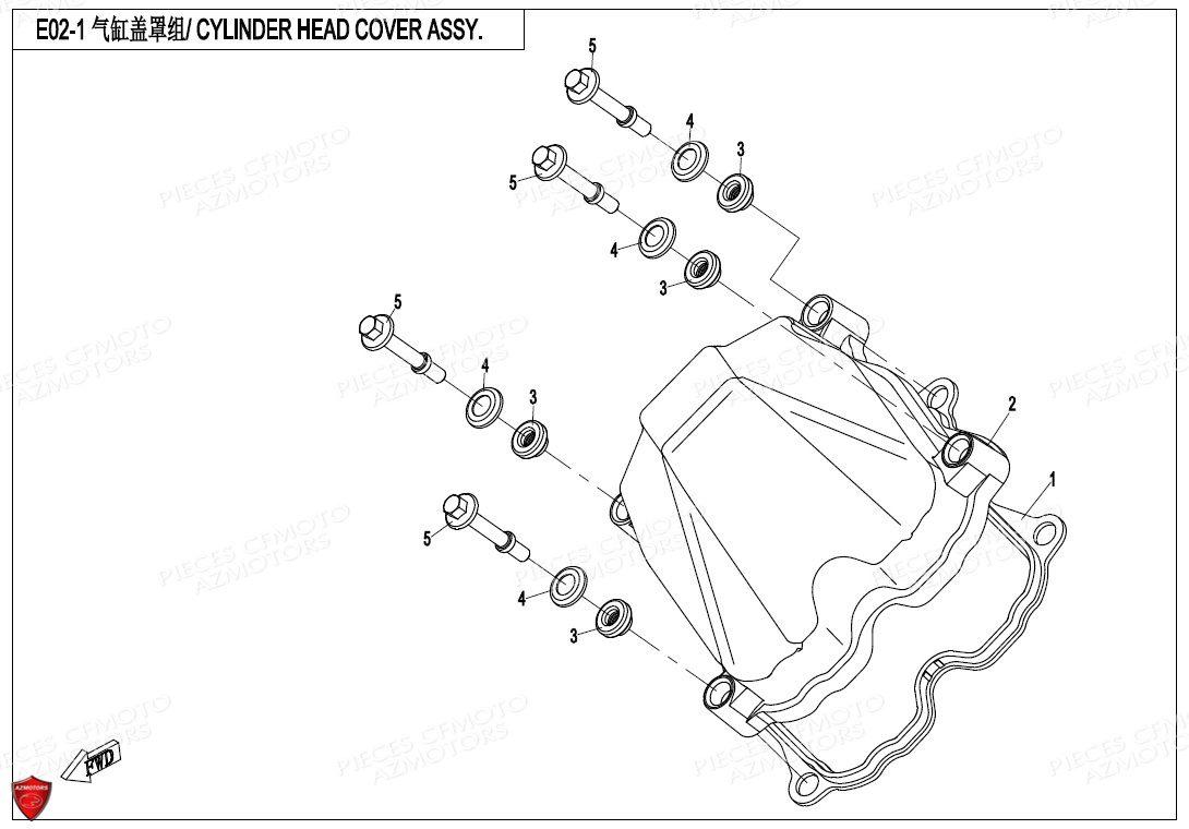 COUVRE CULASSE CFMOTO CFORCE 625 L7E EPS 2020