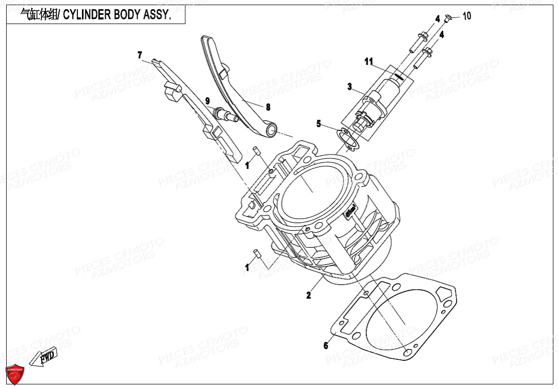 CYLINDRES CFMOTO CFORCE 625 L7E EPS 2020