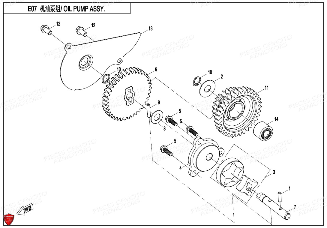 POMPE A HUILE CFMOTO CFORCE 625 L7E EPS 2020