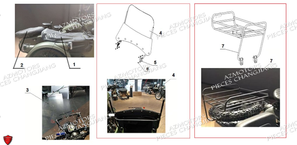 Accessoire Siberian CHANGJIANG Pieces SIDE-CAR CHANGJIANG 750 SIBERIAN EXPRESS EURO 5