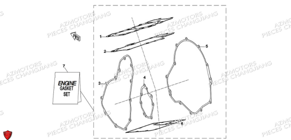 Joints Moteur Siberian CHANGJIANG Pieces SIDE-CAR CHANGJIANG 750 SIBERIAN EXPRESS EURO 5