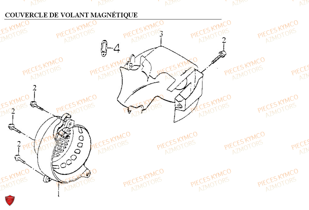 Couvercle De Volant Magnetique KYMCO Pieces COBRA 50 2T (SF10AF/SF10AG)