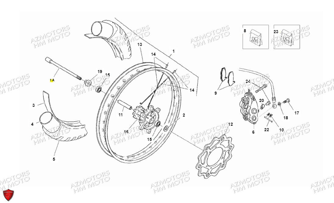 Roue Avant VENT PIECES HM 50 CRE SIX COMPETITION (2013-14)