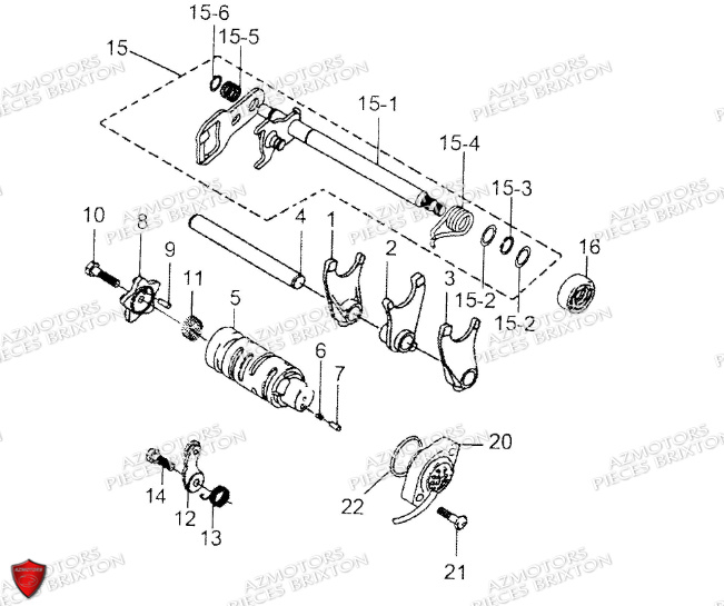 ARBRE DE SELECTION BRIXTON CROMWELL 125 BX ABS E4