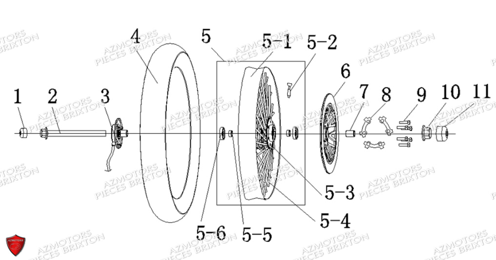 ROUE AVANT BRIXTON CROMWELL 125 BX E4