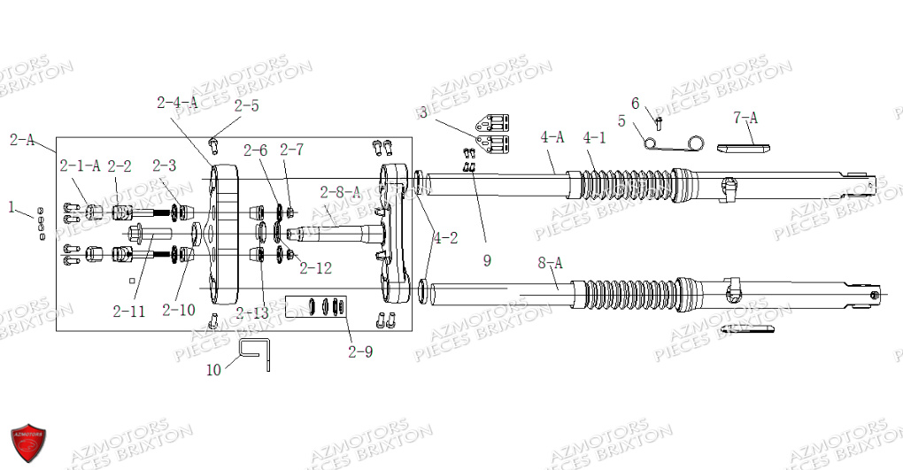 Fourche BRIXTON Pièces Brixton Cromwell 250 Saxby Euro4