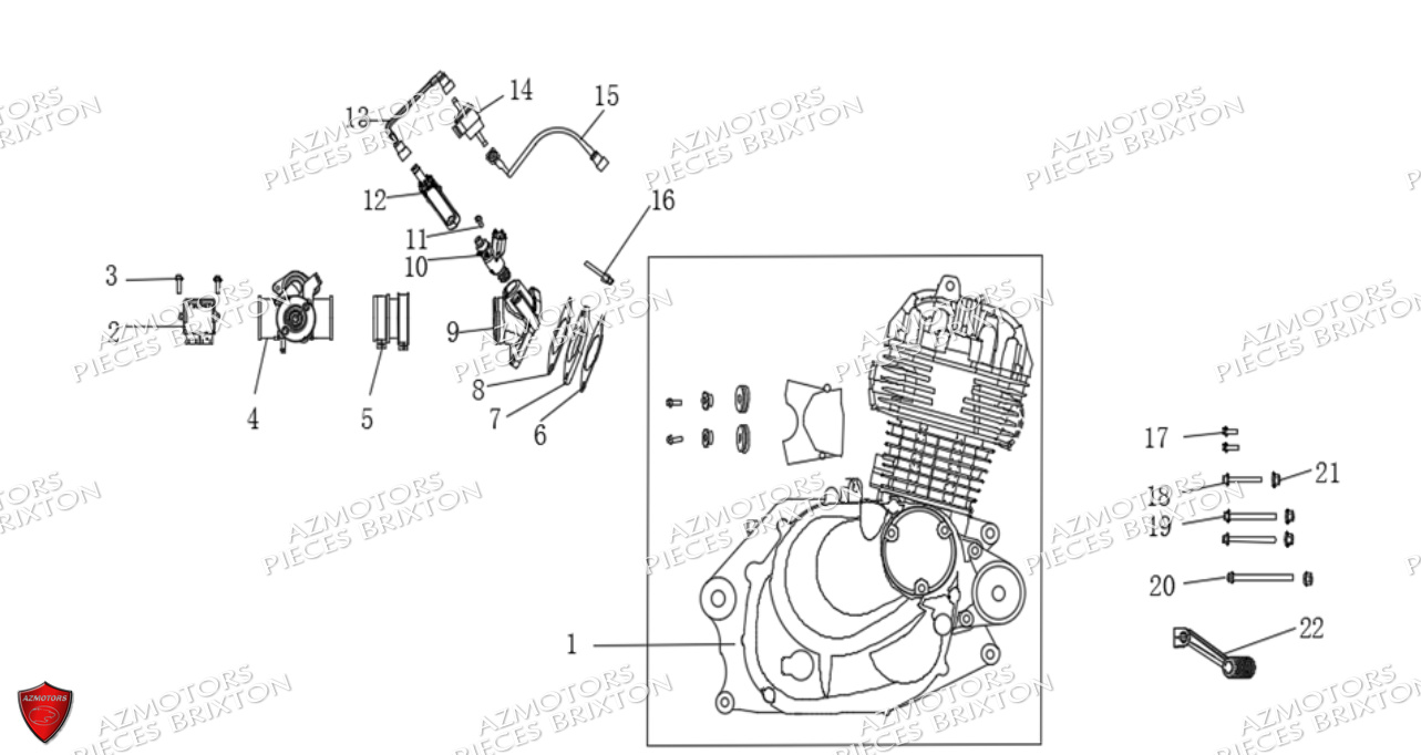 Injection Ecu BRIXTON Pièces Brixton Cromwell 250 Saxby Euro4