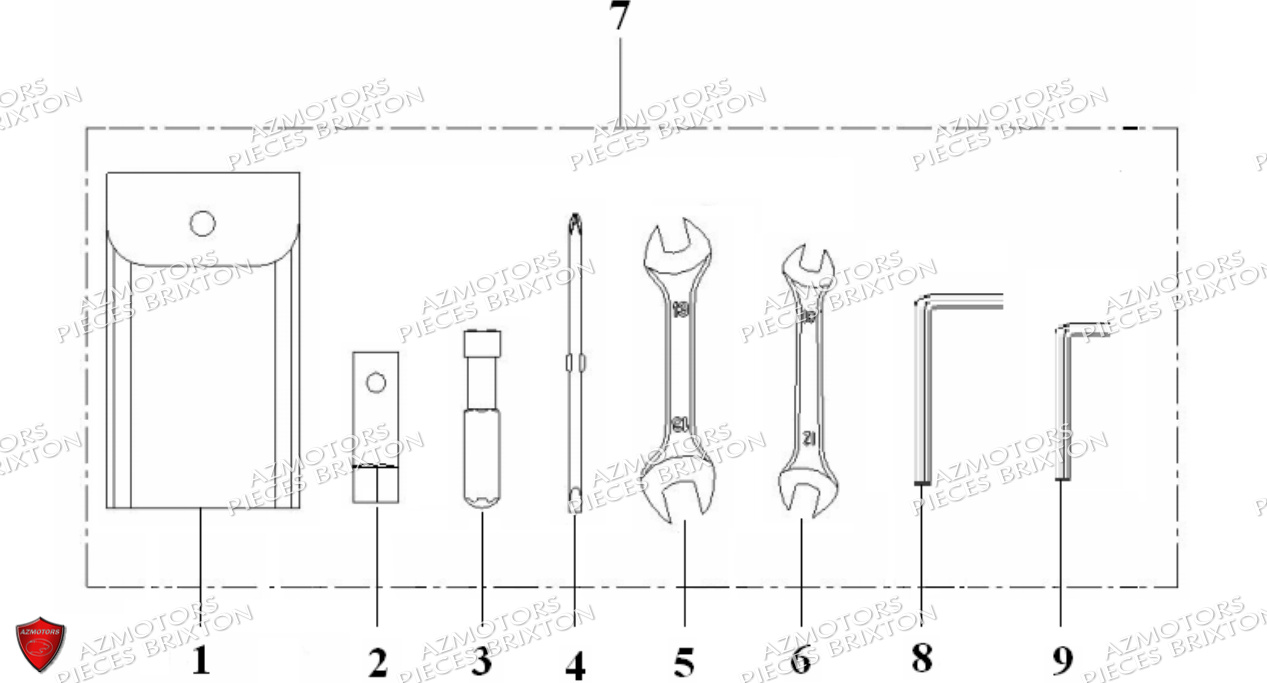 Trousse Outils BRIXTON Pièces Brixton Cromwell 250 Saxby Euro4