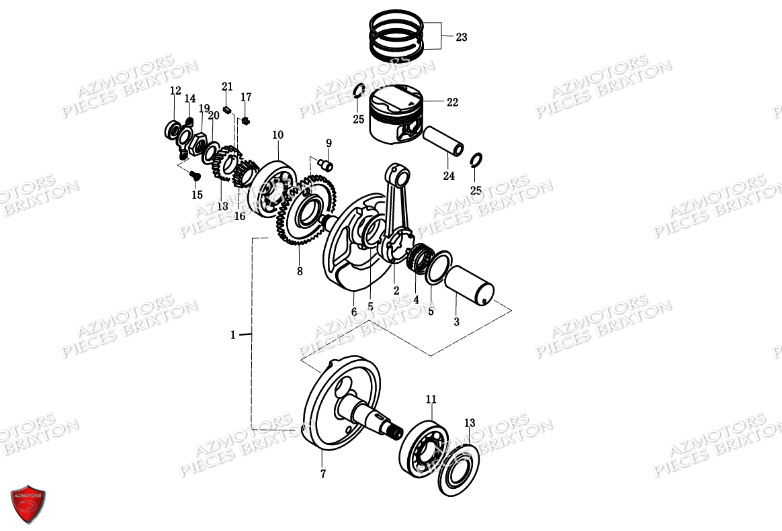 Vilebrequin Piston BRIXTON Pièces Brixton Cromwell 250 Saxby Euro4