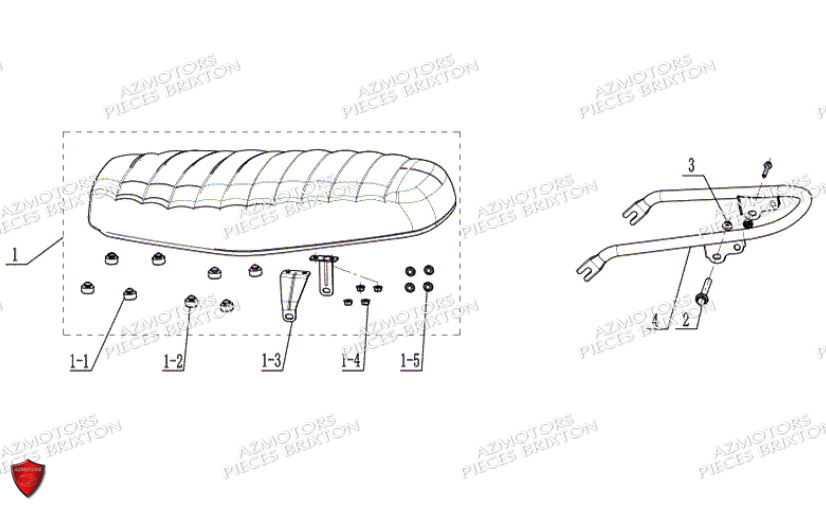 Selle BRIXTON Pièces Brixton Cromwell 250 Saxby Euro5