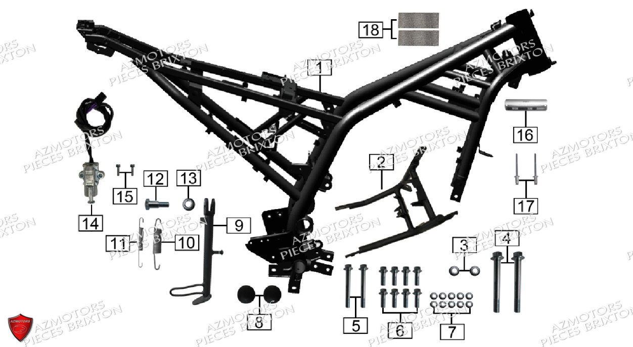 Cadre BRIXTON Pièces Brixton Crossfire 125 LC ABS