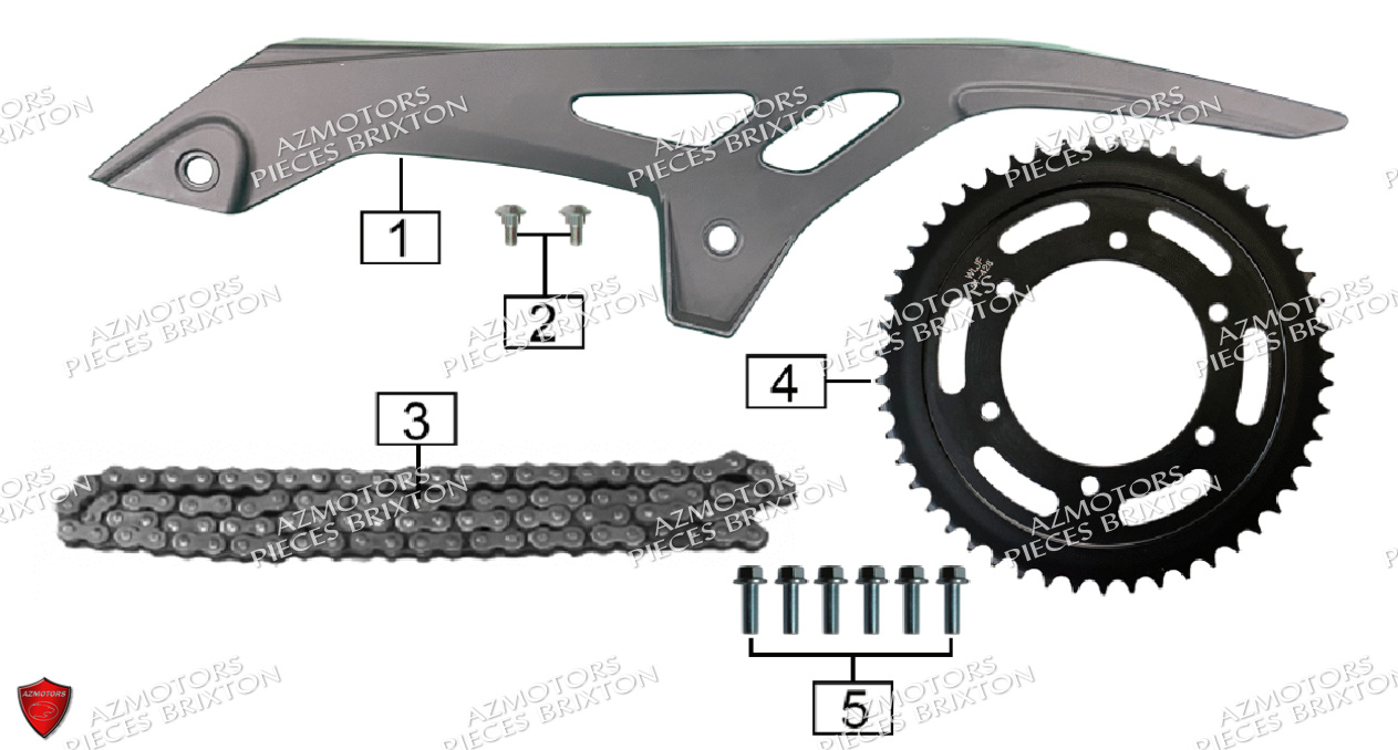 Couronne Chaine BRIXTON Pièces Brixton Crossfire 125 LC ABS