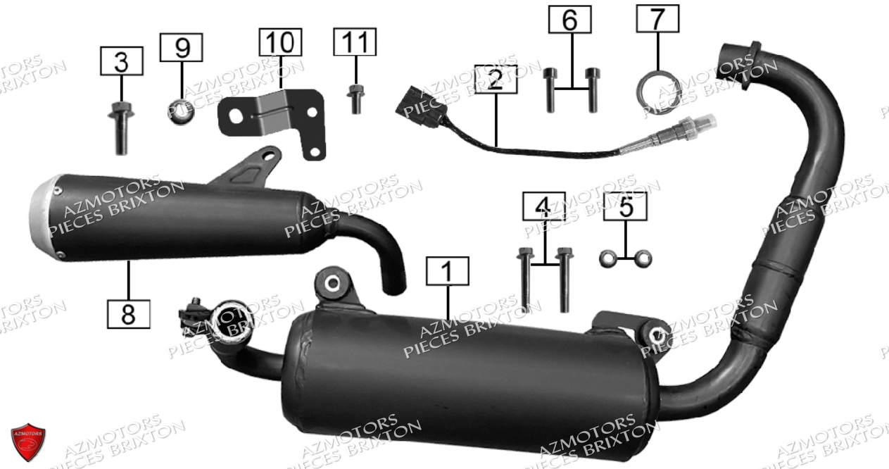 ECHAPPEMENT BRIXTON CROSSFIRE 125 LC ABS